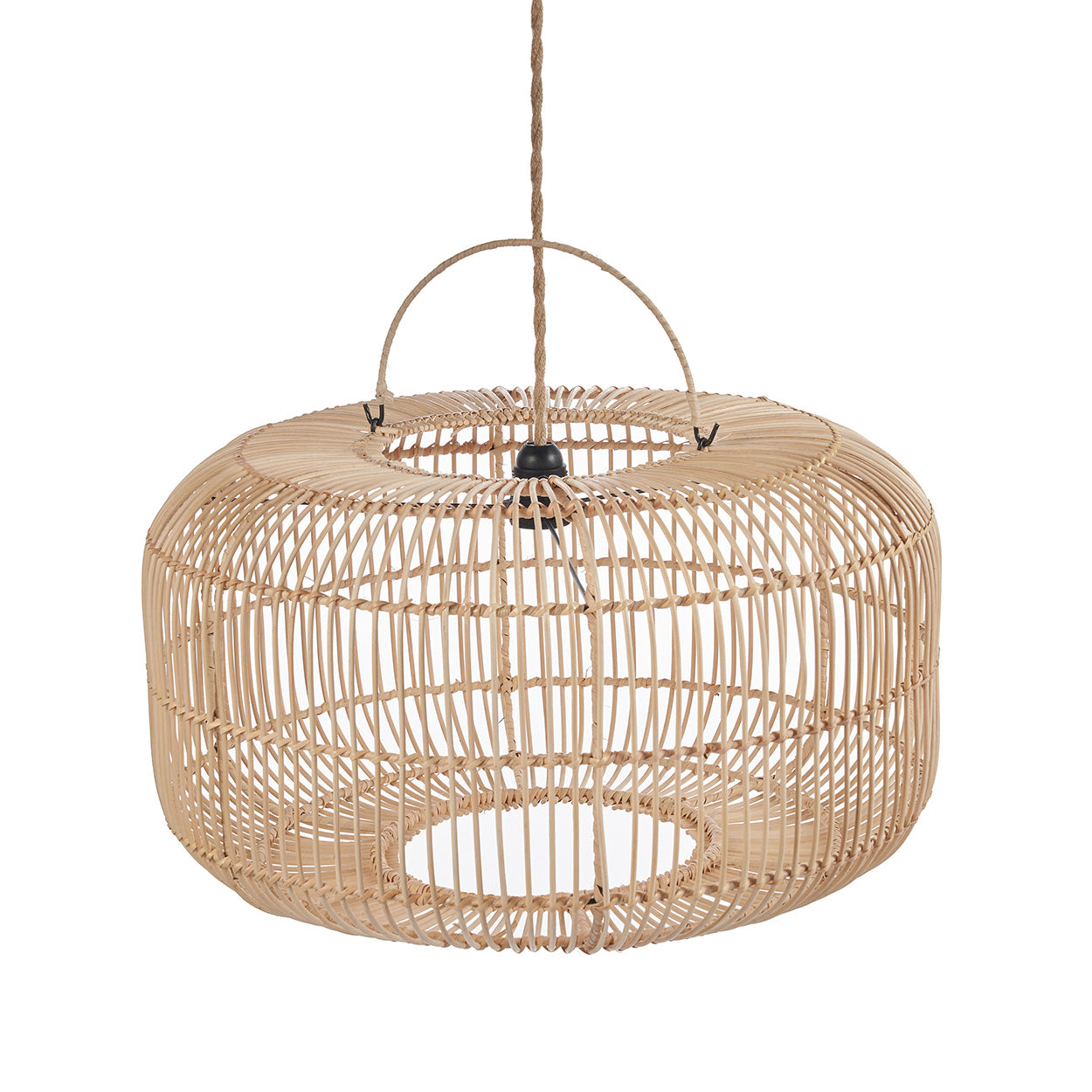 Hanglamp Arun – rattan, naturel, ø55×30 cm