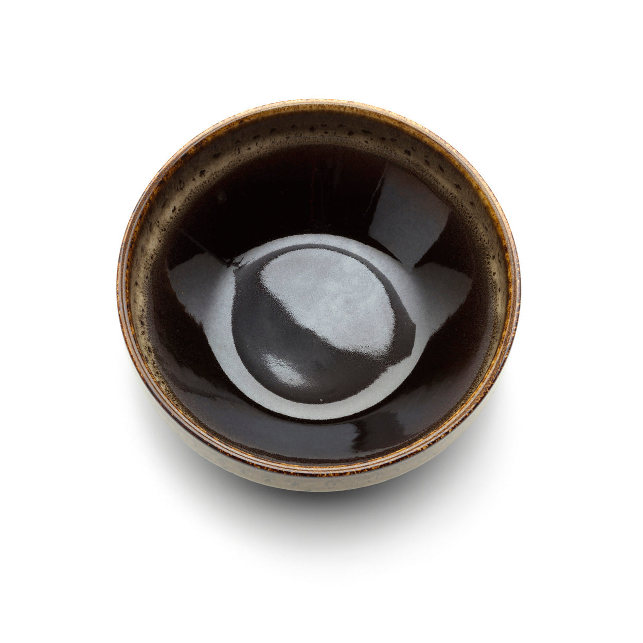 Kom Kyoto Laag – keramiek, donkerbruin, ø14×5 cm