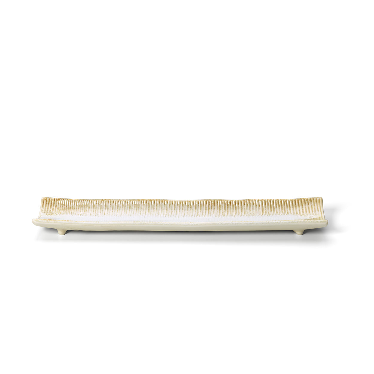 Serveerschaal Da Rocha – keramiek, wit, 39x8x3 cm