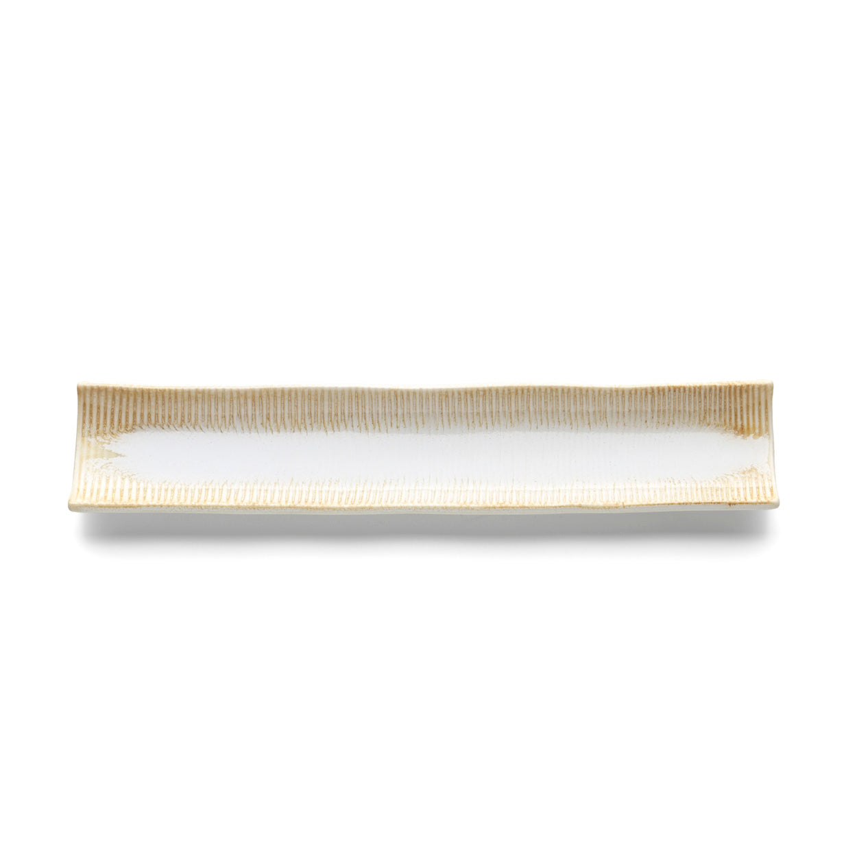 Serveerschaal Da Rocha – keramiek, wit, 39x8x3 cm