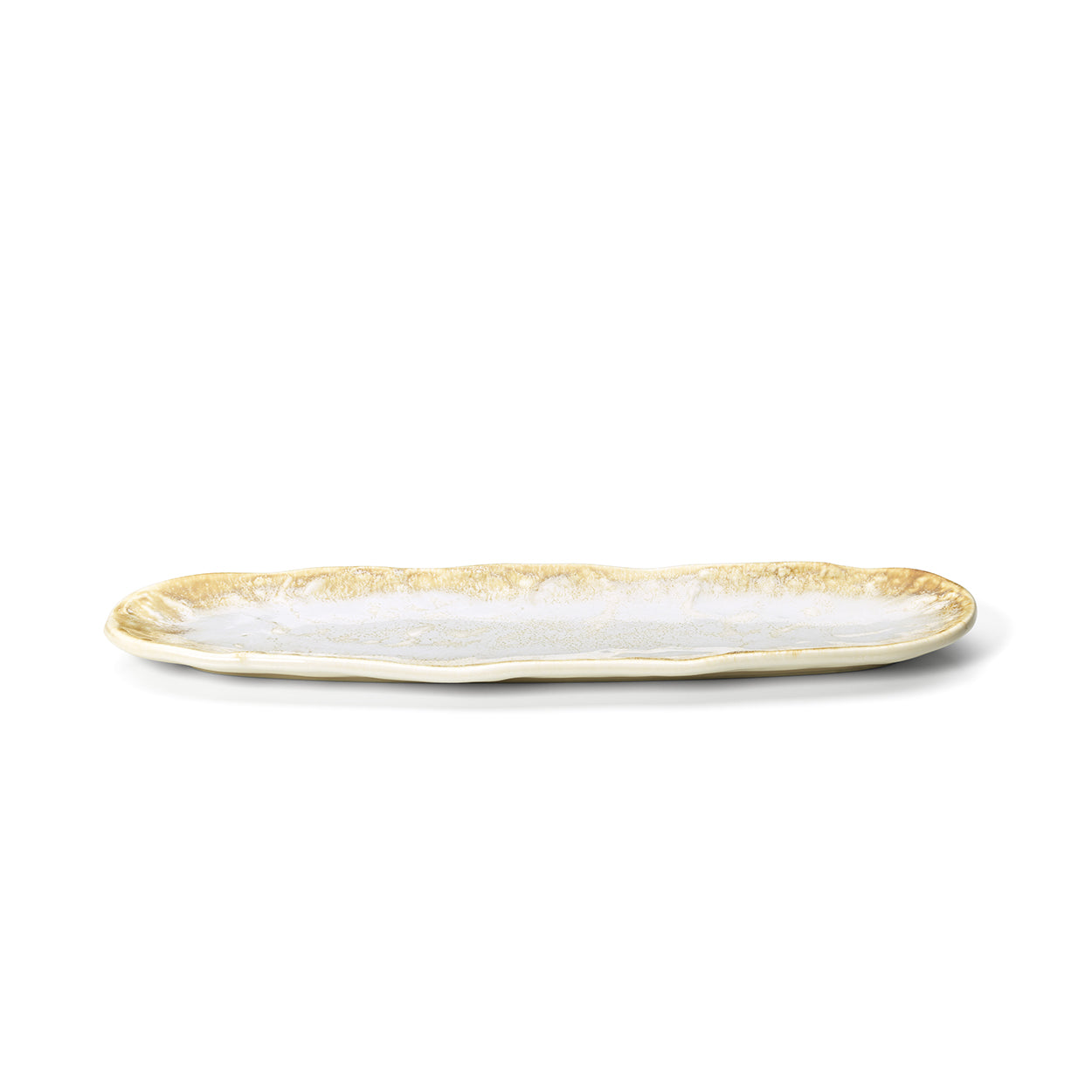 Serveerschaal Da Rocha – keramiek, wit, ovaal 40x11 cm