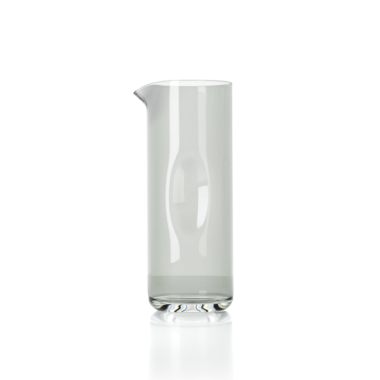 Schenkkan Grip – gerecycled glas, rookgrijs, ø11×26 cm