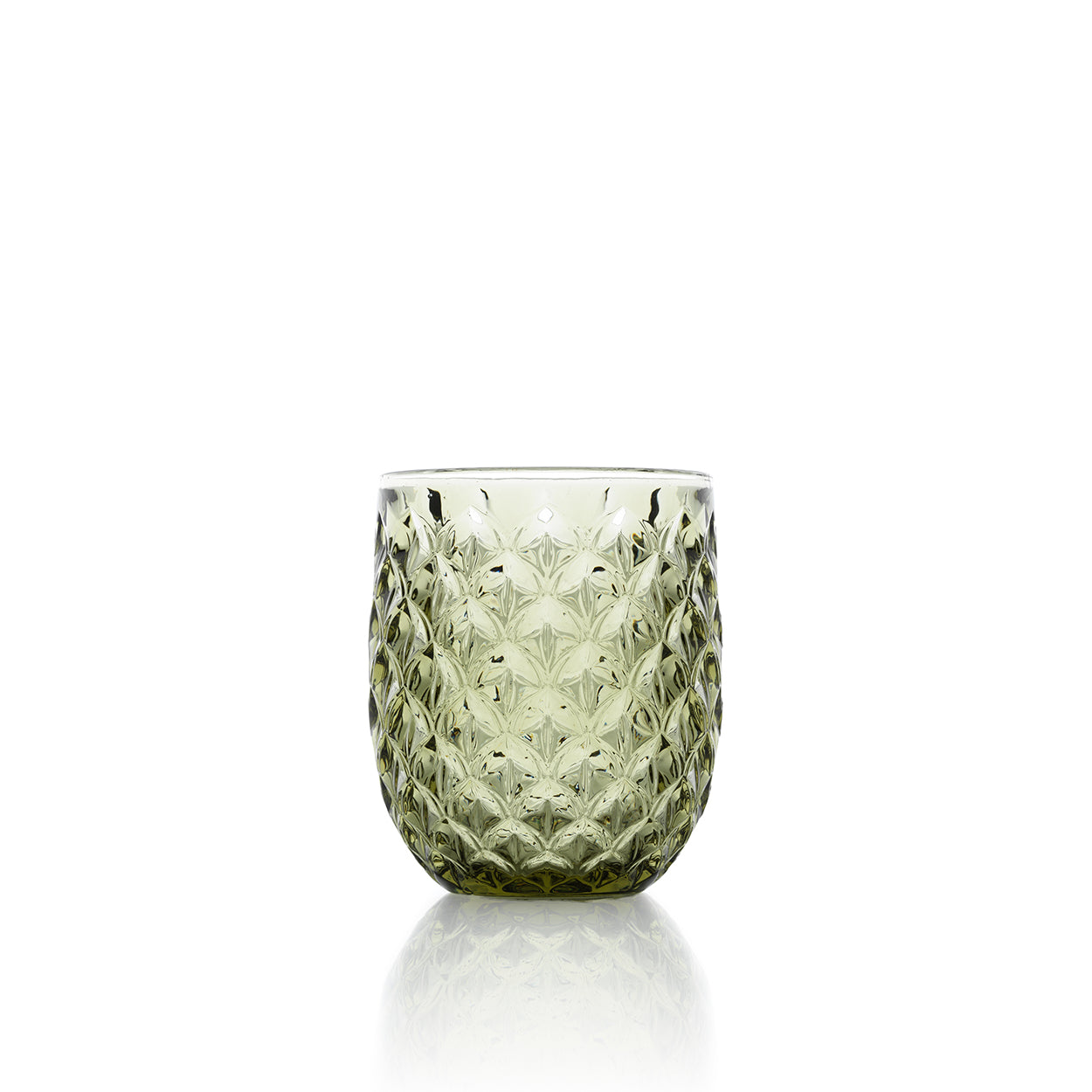 The Starbeam Water Glass - Olive Green