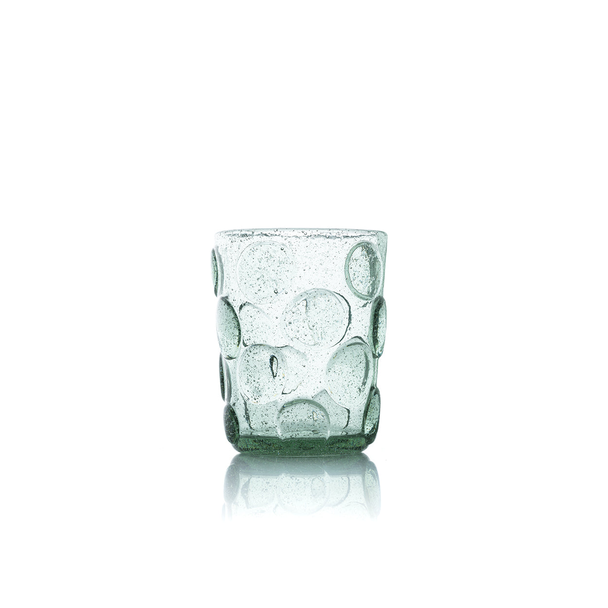 The Frosted Dot Water Glass - Aqua