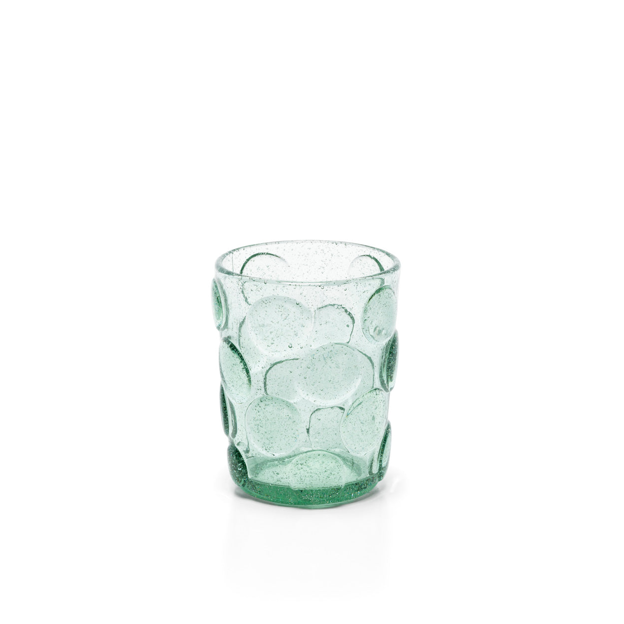The Frosted Dot Water Glass - Aqua