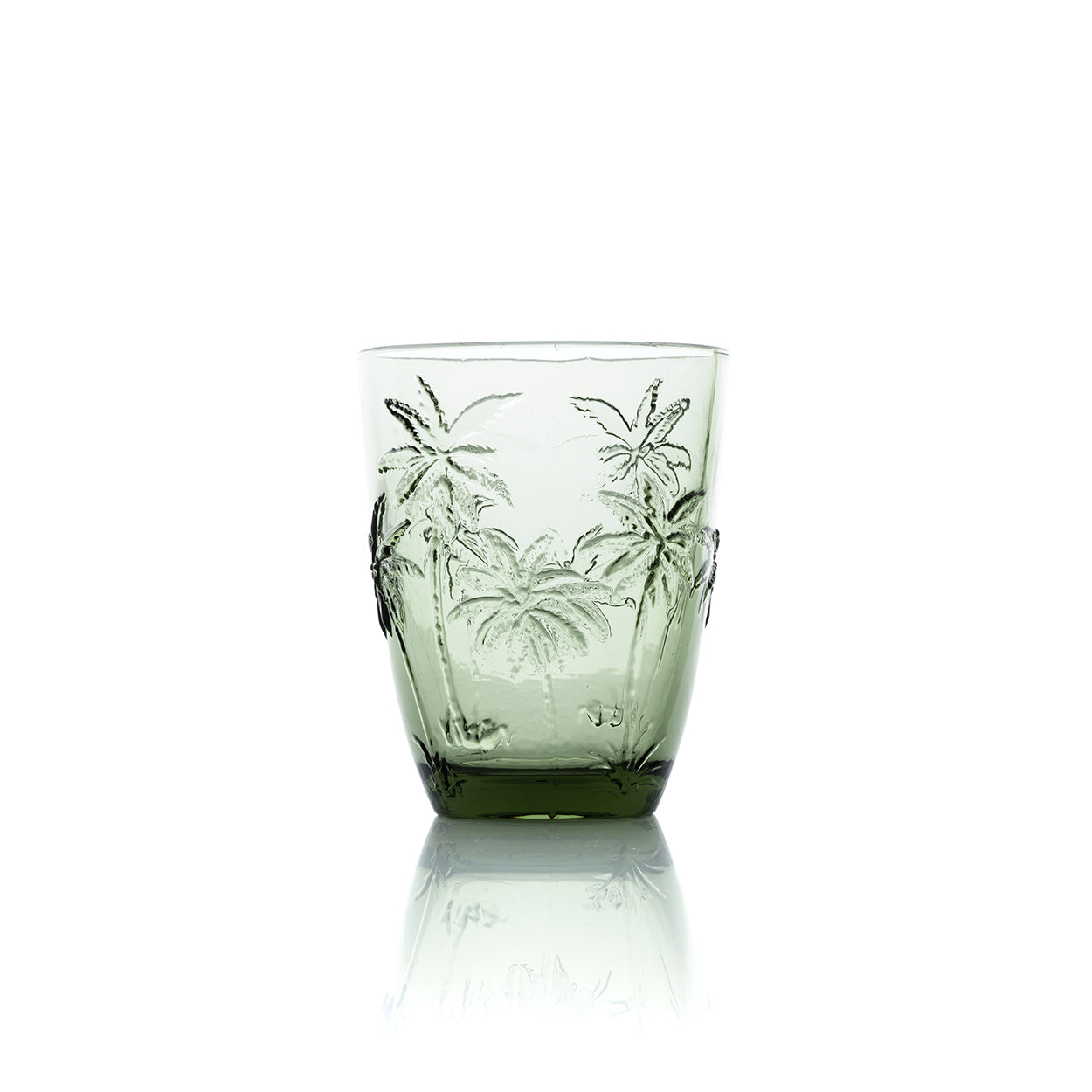 The Palm Breeze Water Glass - Green