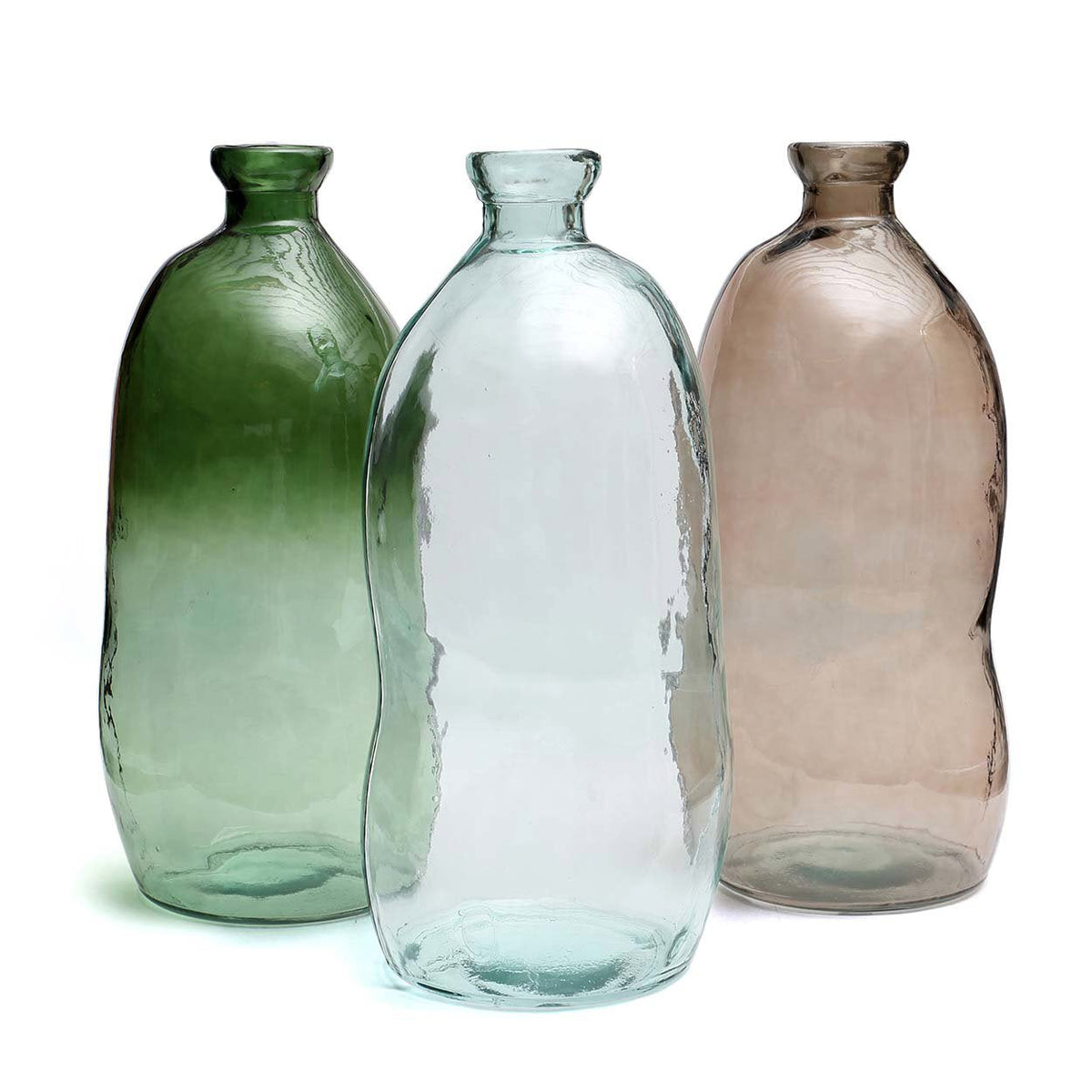 Vase Jinsuo – recyceltes Glas grün