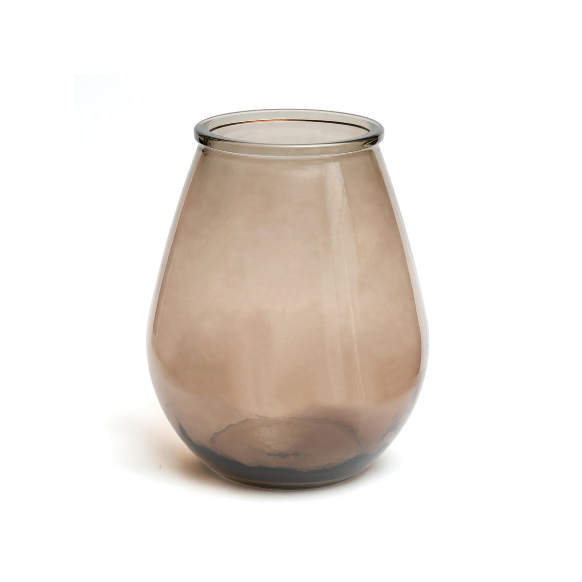 Vase Qiezi – verre recyclé beige, L