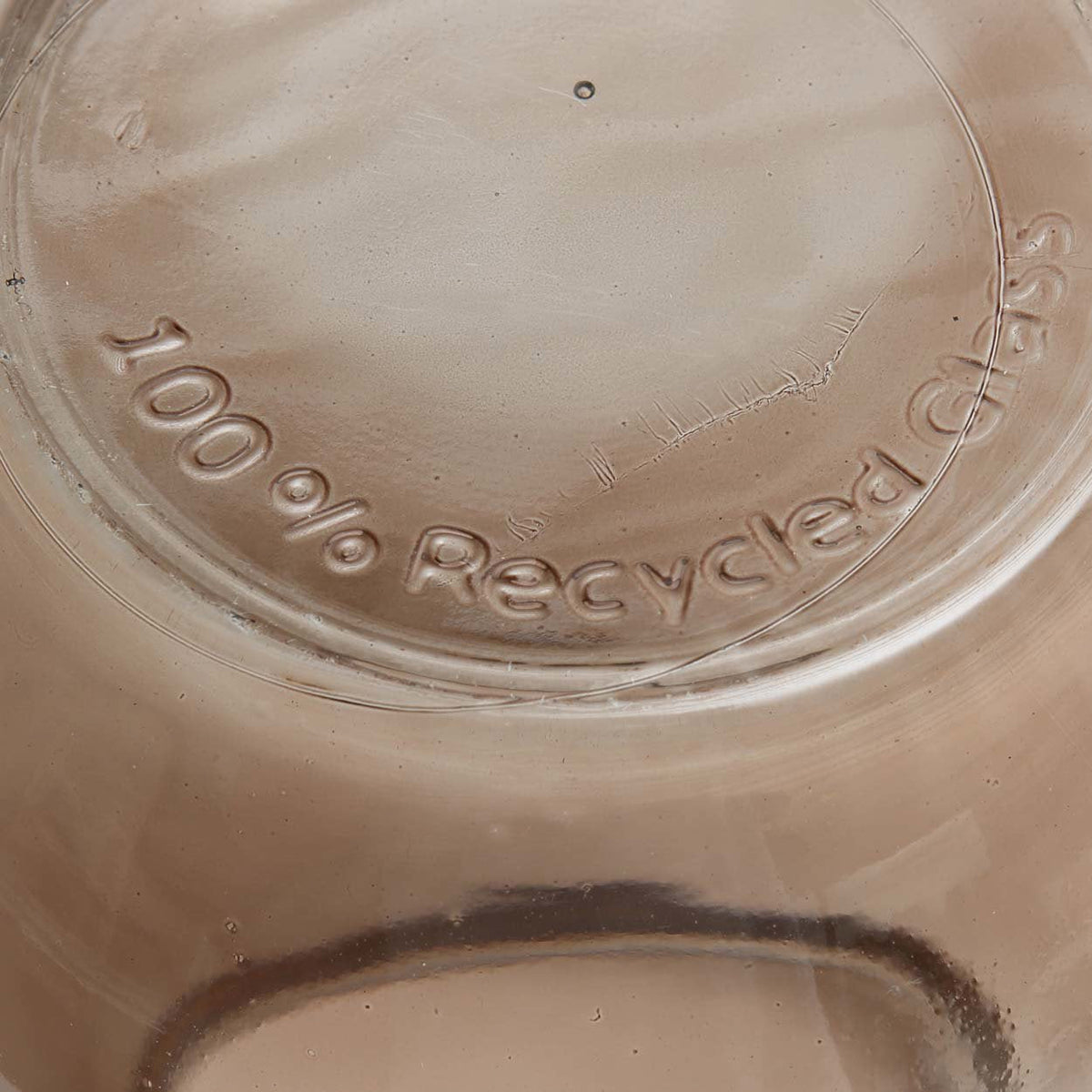 Vase Qiezi – verre recyclé beige, L