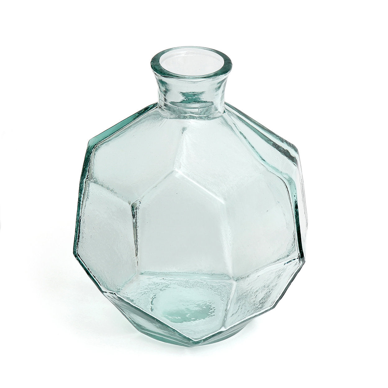 Die runde Origami-Vase - Blau