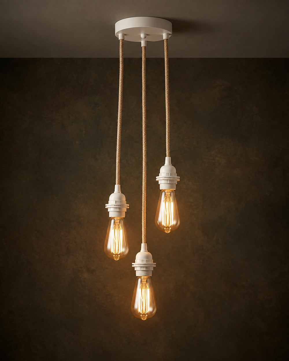 Plafondlamp Fitting — naturel wit, 3 fittingen