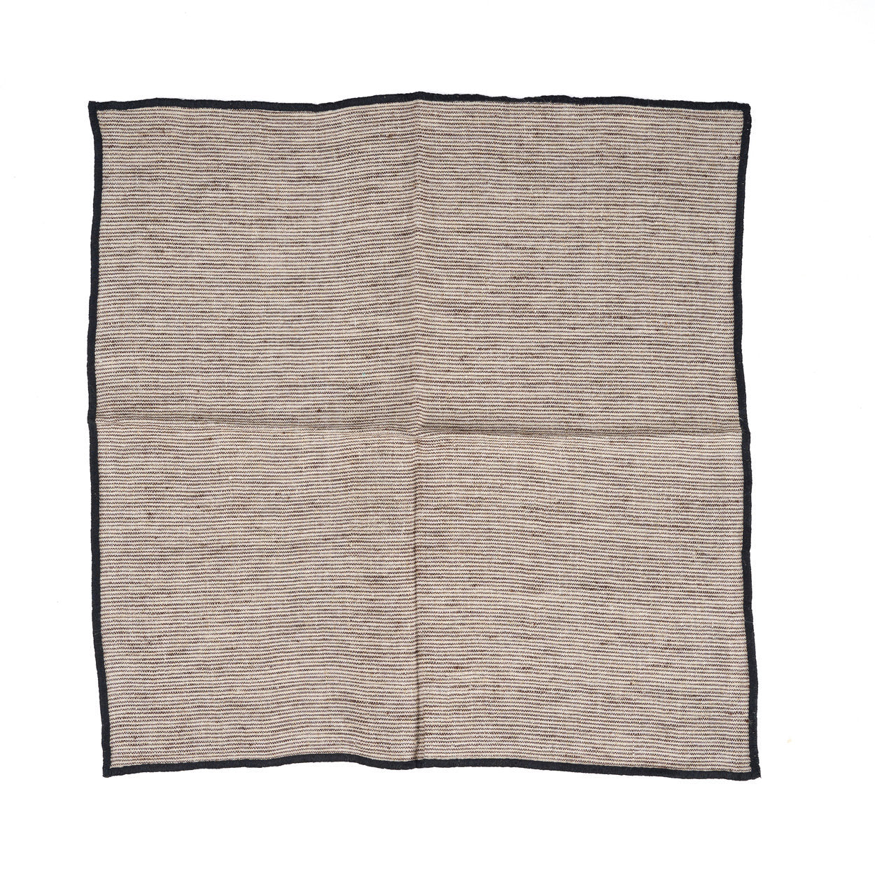 Servet Code – linnen, naturel/zwart, 45x45 cm