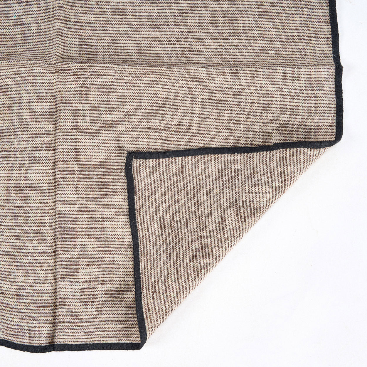 Servet Code – linnen, naturel/zwart, 45x45 cm