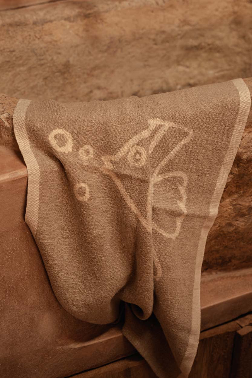 De Linen Fish Keukendoek - Natural White - 50x70