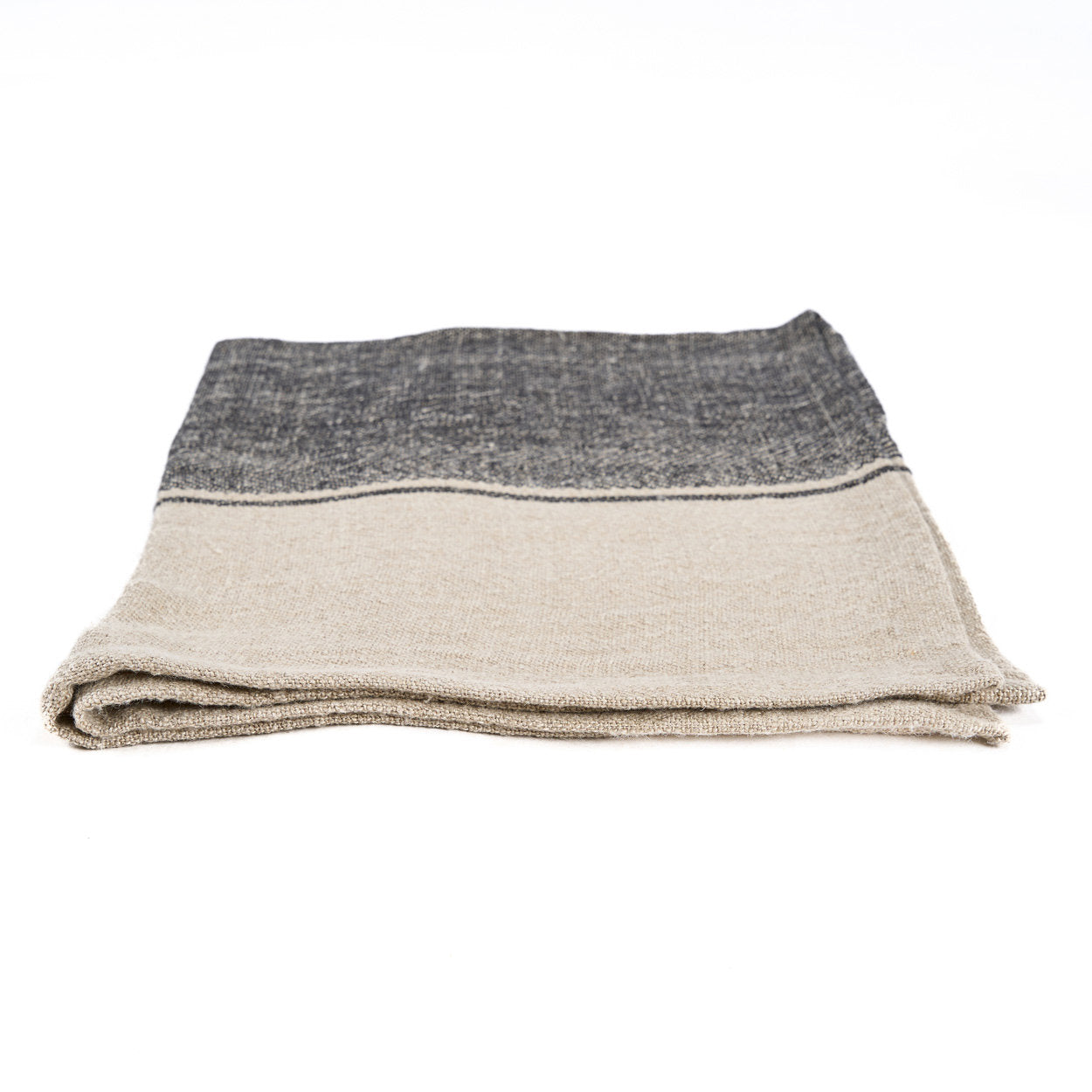 De Linen Moody Keukendoek - Natural Black - 50x70