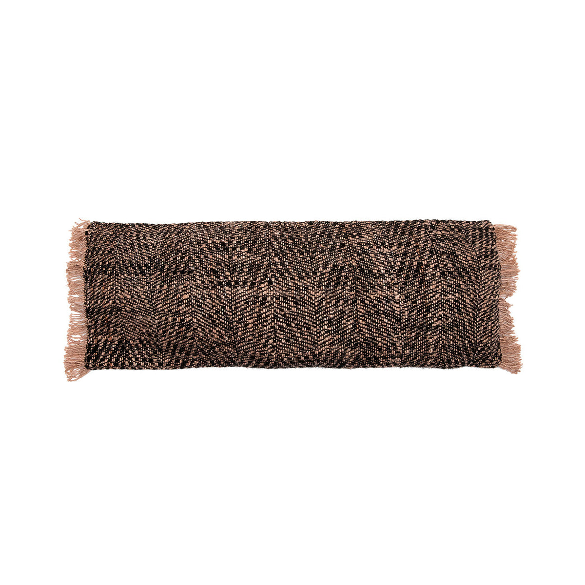 Kussenhoes Oh My Gee – katoen zwart/koper, 35x100