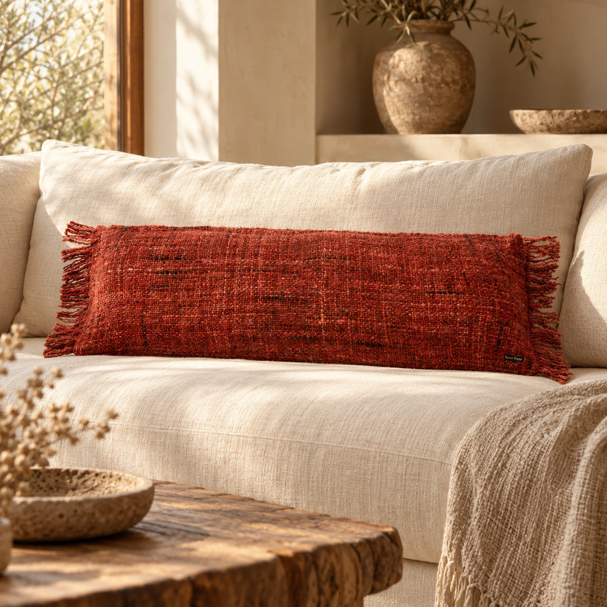Kussenhoes Oh My Gee – kersenrood, 35x100