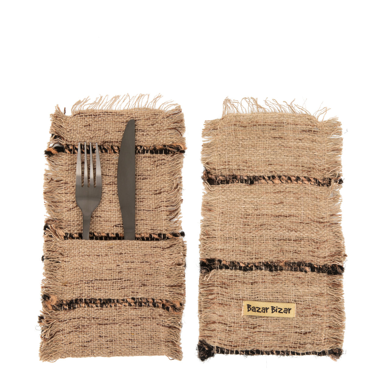 The Oh My Gee Cutlery Holder - Beige Black