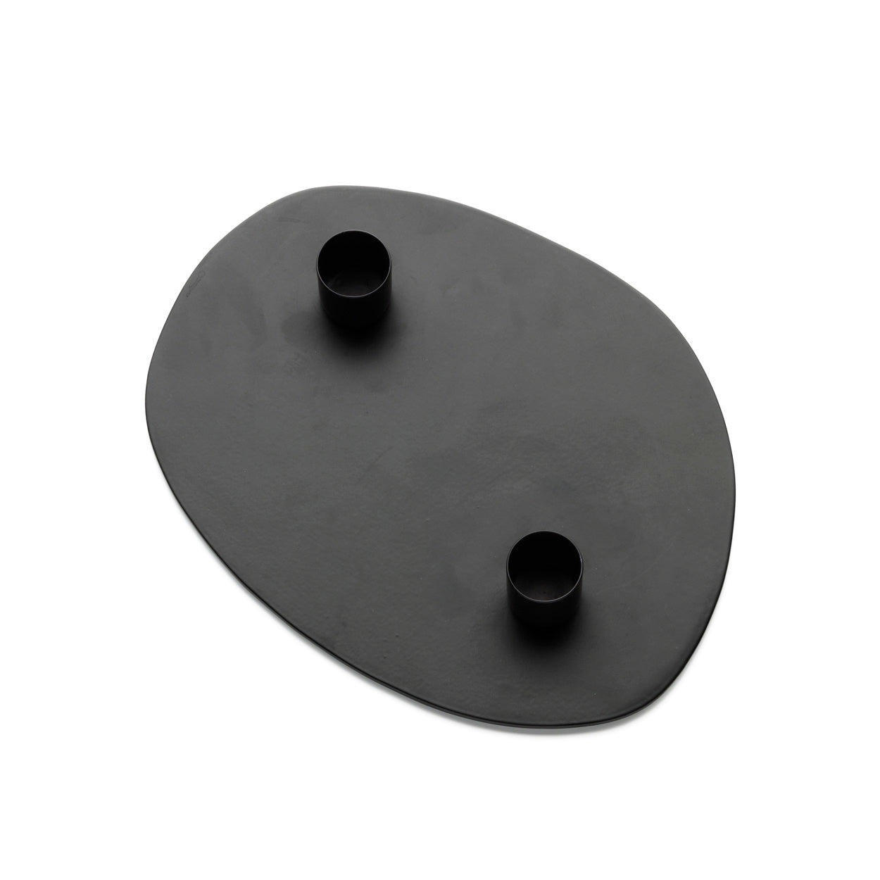 Kaarsenhouder Glowpad – messing, zwart, 20x15x3 cm