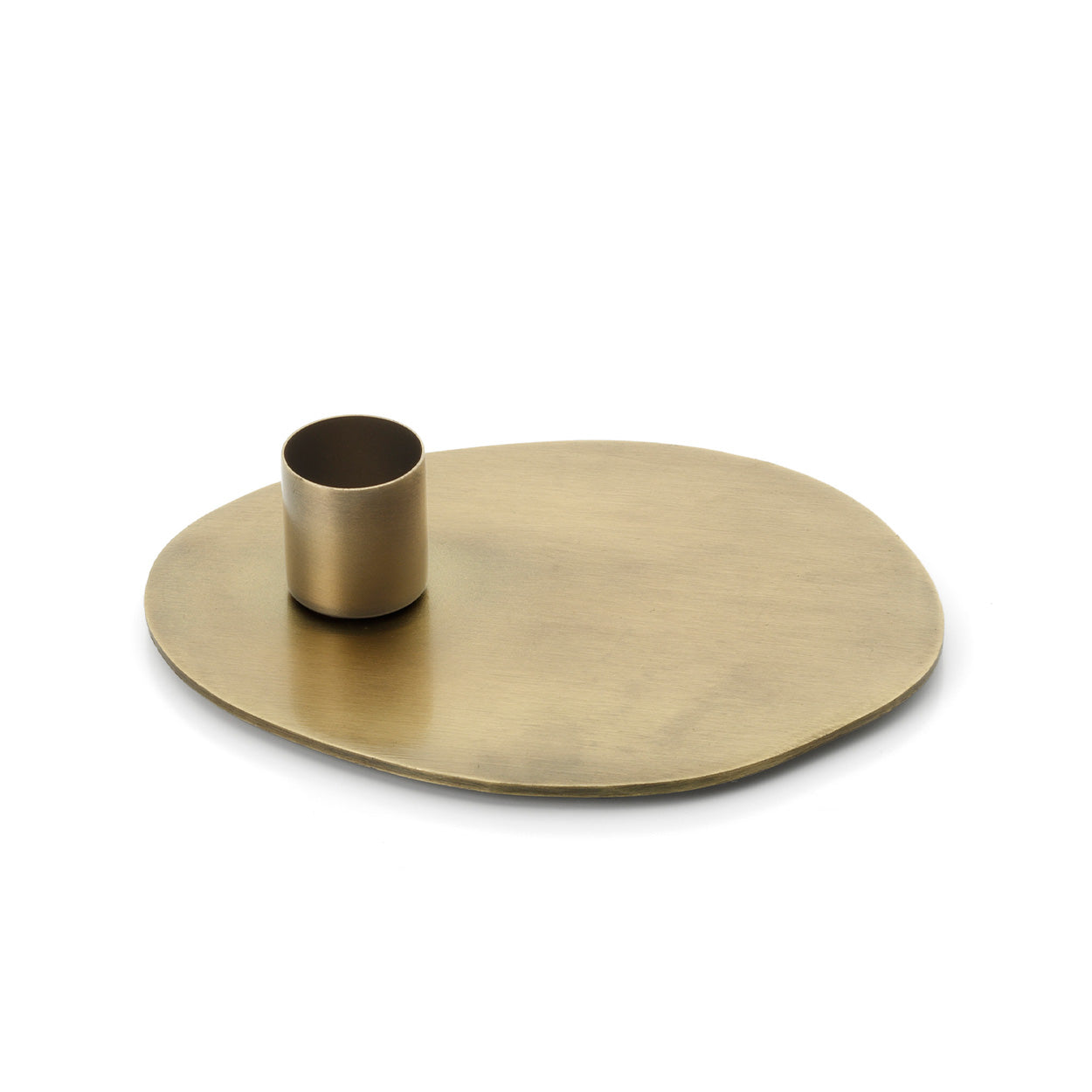 Kaarsenhouder Glowpad – metaal, goud, S 10x13x3 cm