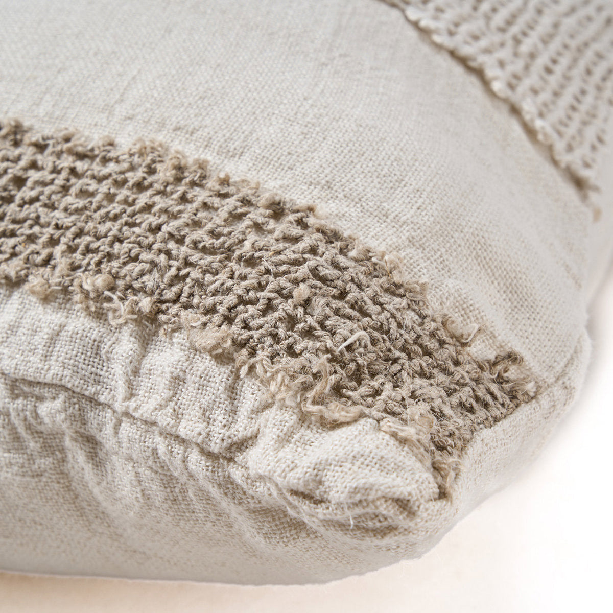 Kussenhoes Linen Threads – linnen, wit naturel, 50x50 cm