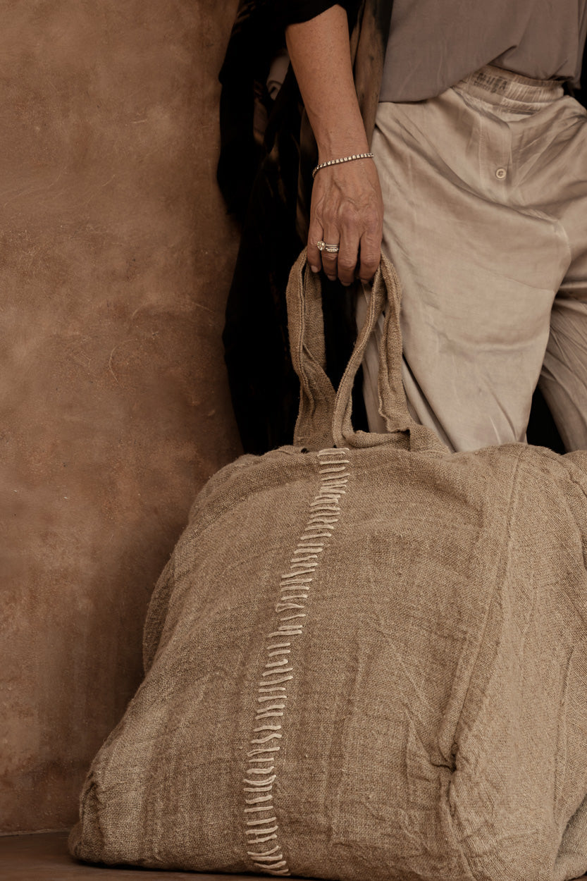 Shopper Tote-ally – linnen, naturel, 40x40 cm
