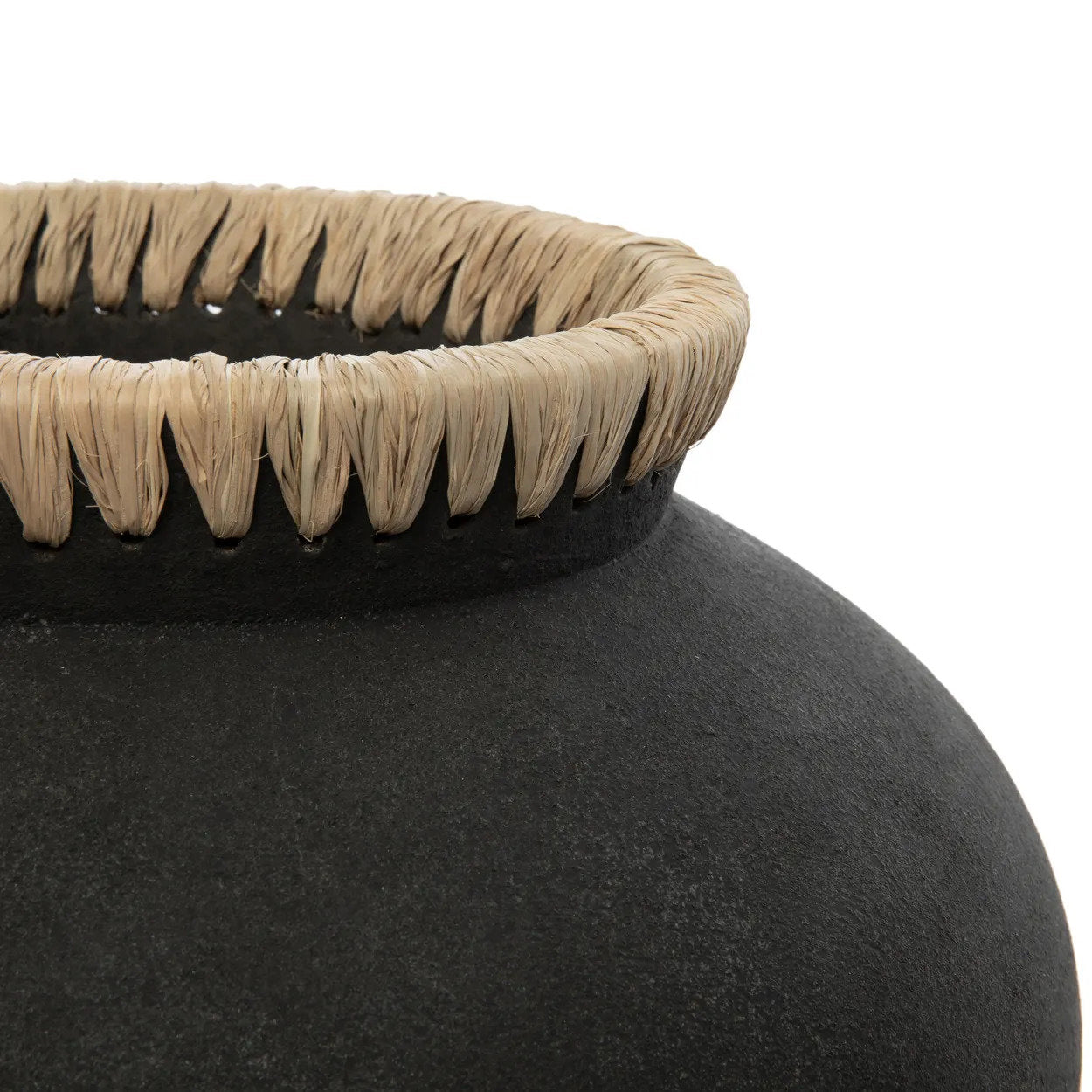 Die stylische Vase - Schwarz Natur - M