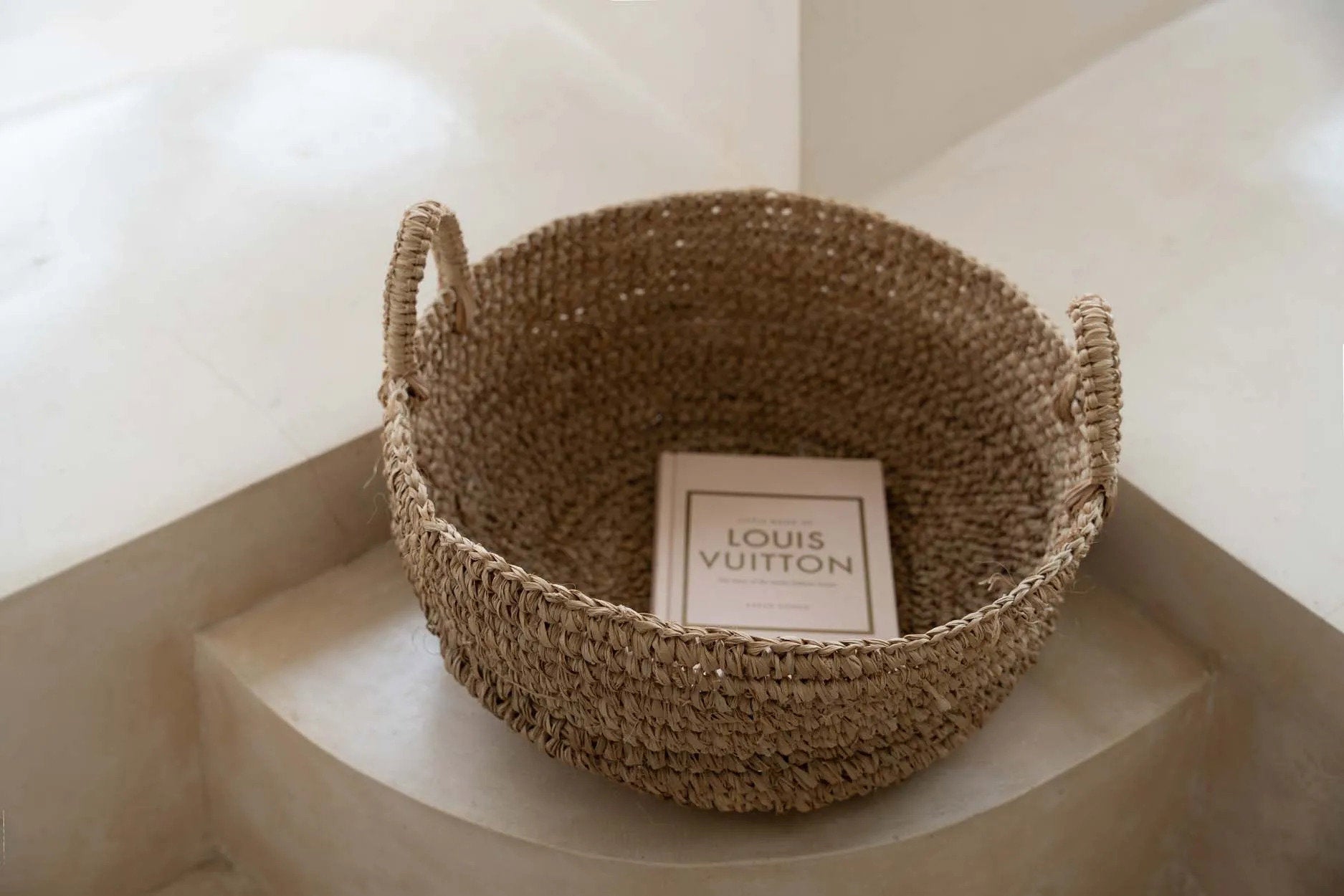 Die Raffia-Korbtabletts - Natur - L