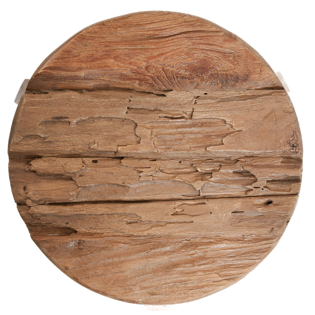 Kruk Yatai – gerecycled teakhout, naturel, 37x37x33 cm