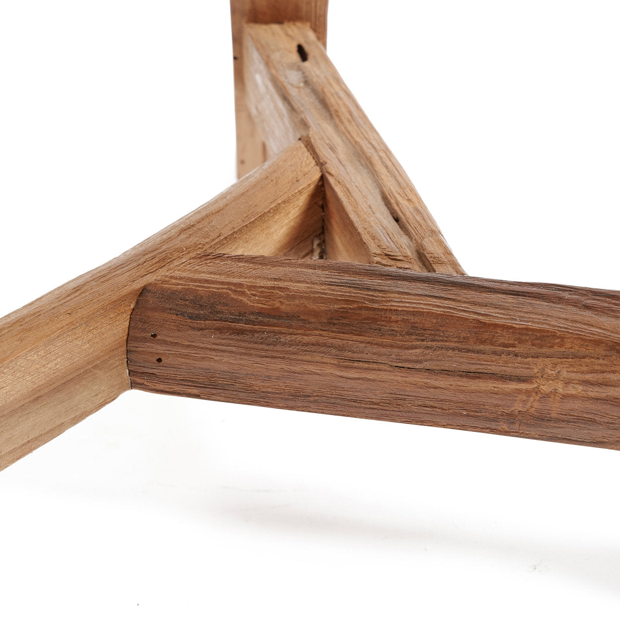 Kruk Yatai – gerecycled teakhout, naturel, 37x37x33 cm