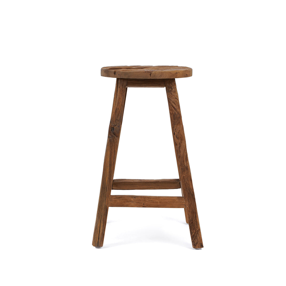 Barkruk Gerecycled Teakhout Naturel 50x50x70 cm