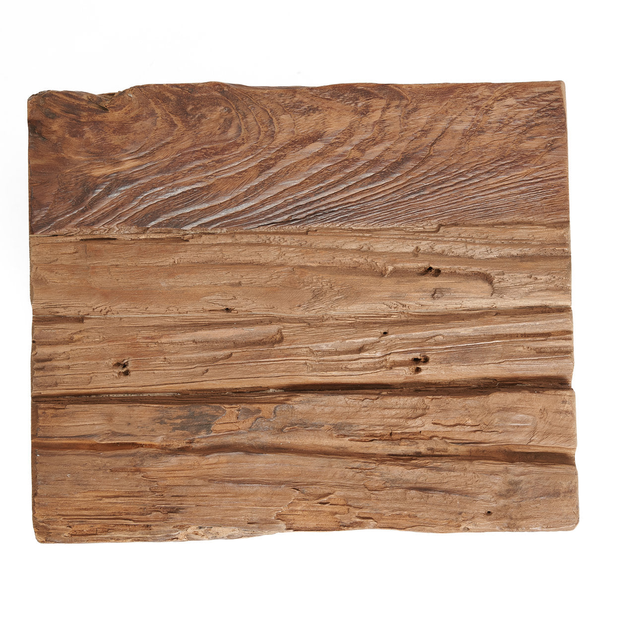 Kruk Yoke – gerecycled teakhout, naturel, 21x29x25 cm