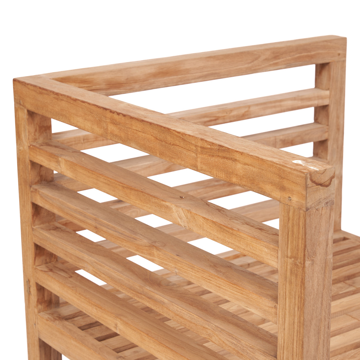 Modulaire Hoekbank Gerecycled Teakhout Naturel Wit 80x80x70 cm