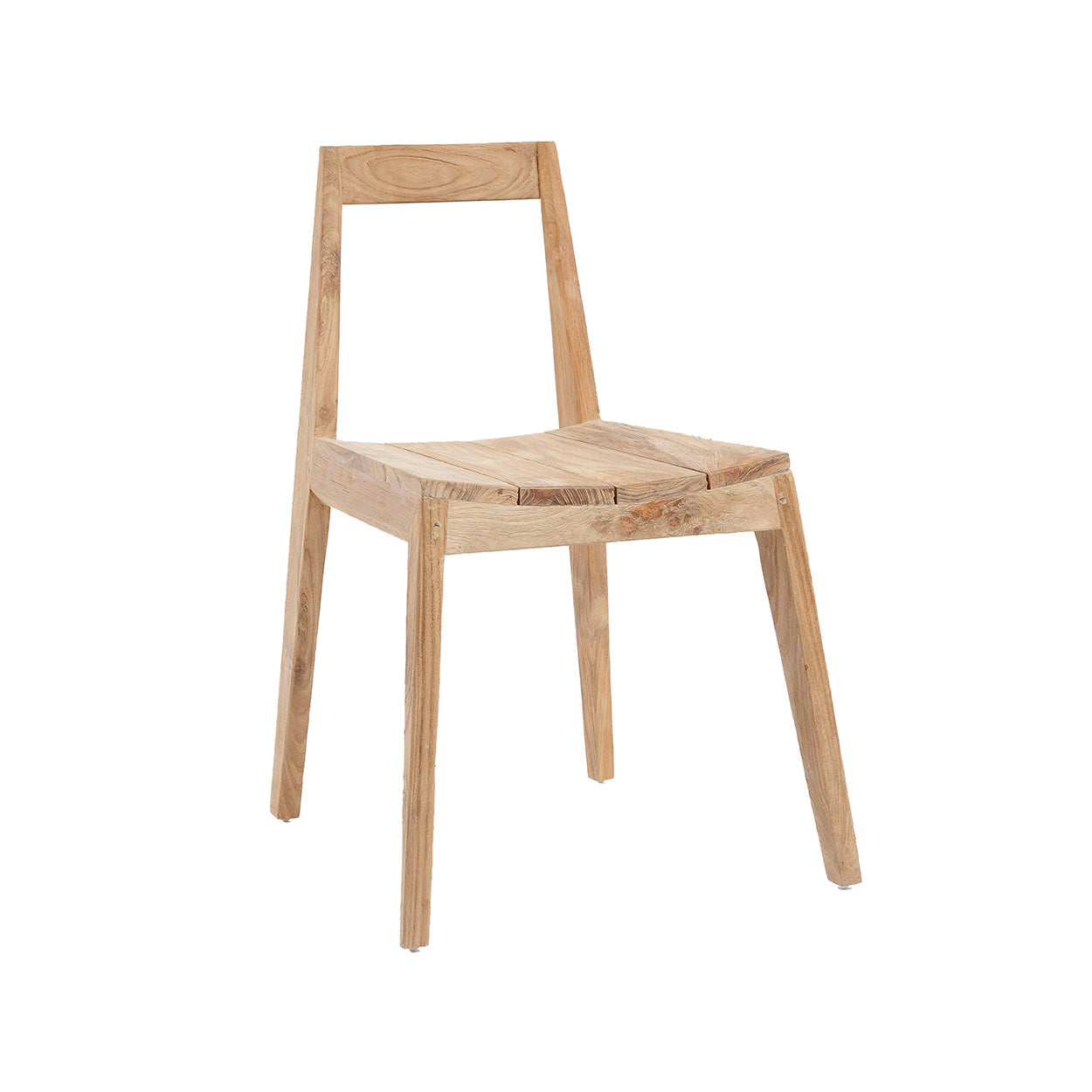 Eetkamerstoel Gerecycled Teakhout Naturel Outdoor 55x53x79 cm
