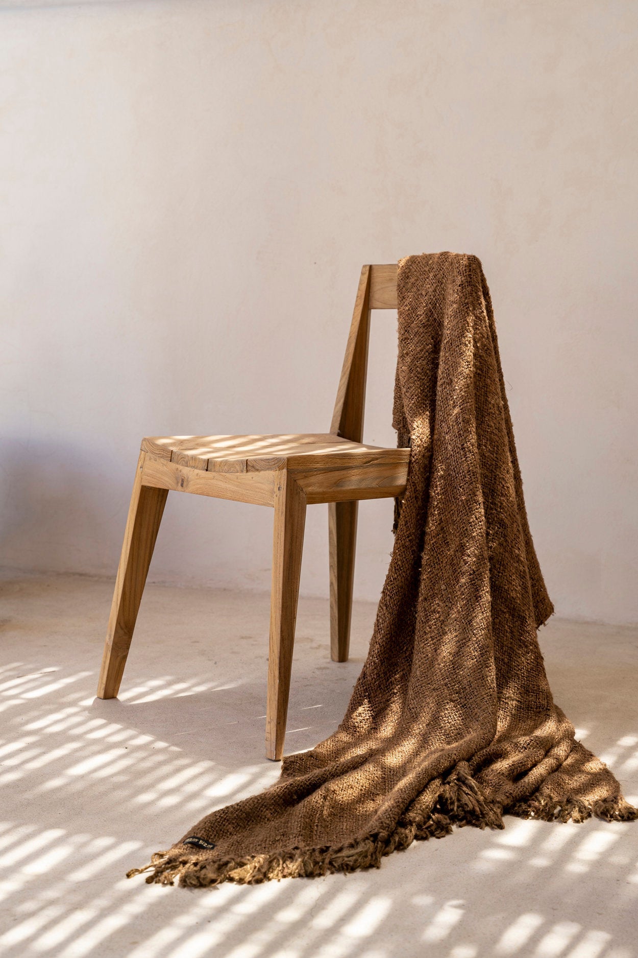Eetkamerstoel Gerecycled Teakhout Naturel Outdoor 55x53x79 cm