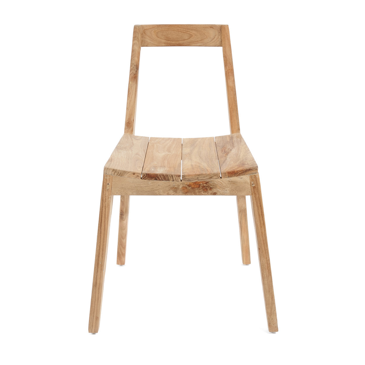 Eetkamerstoel Gerecycled Teakhout Naturel Outdoor 55x53x79 cm