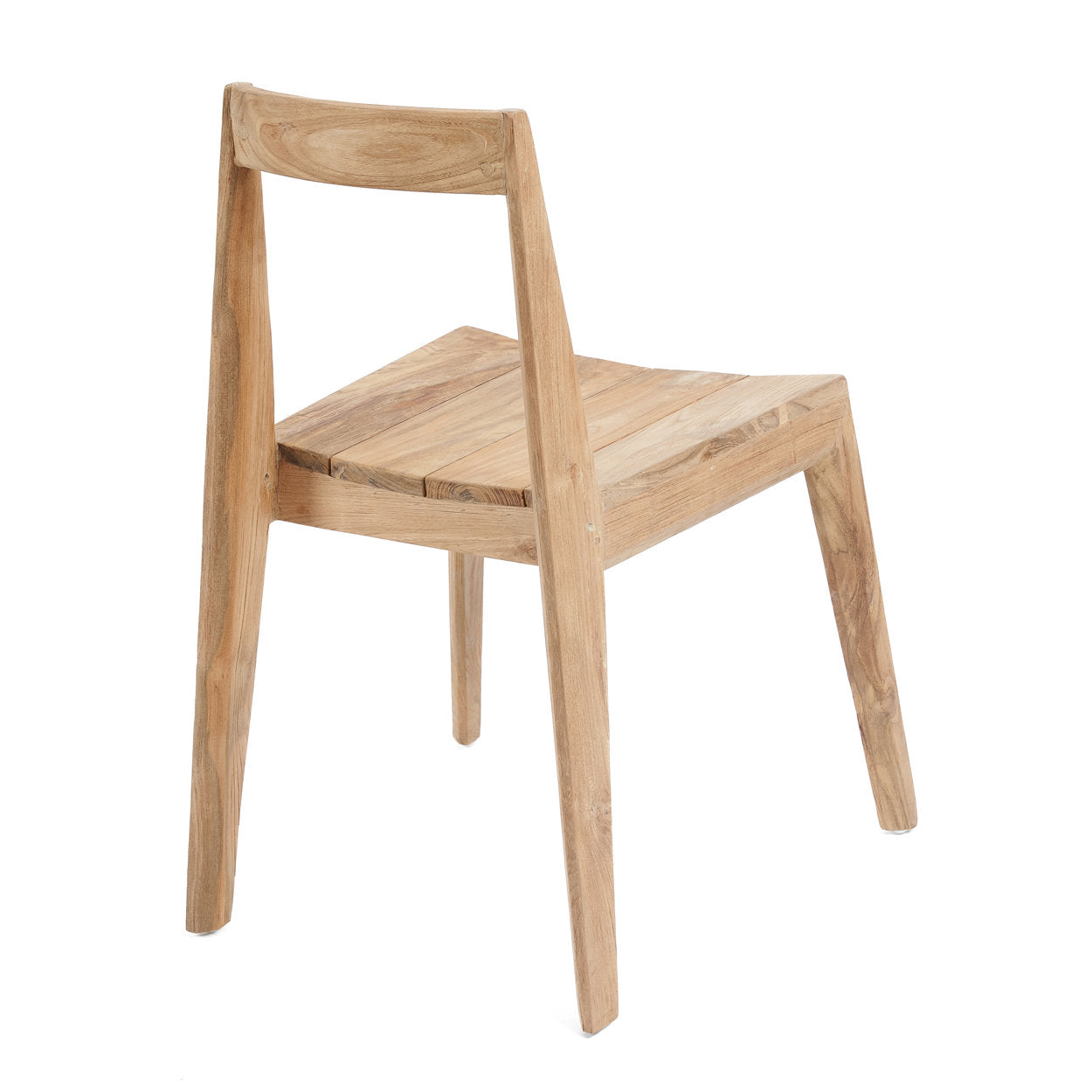 Eetkamerstoel Gerecycled Teakhout Naturel Outdoor 55x53x79 cm