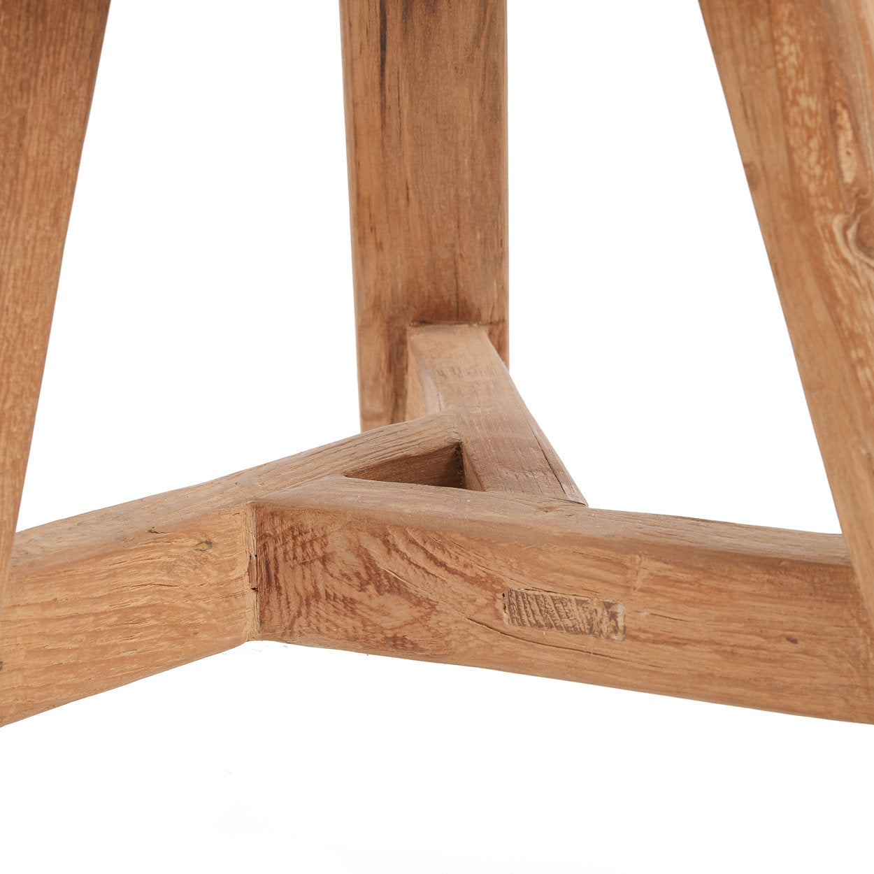 Kruk Noguchi – gerecycled teakhout, naturel, ø35×45 cm