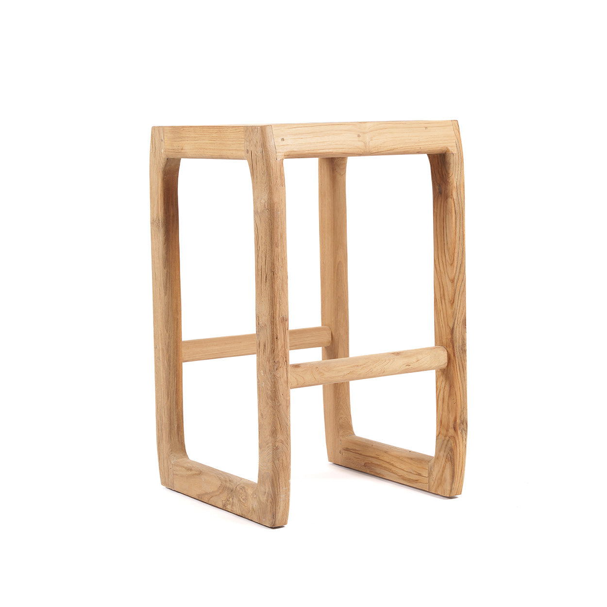 Barkruk Gerecycled Teakhout Naturel Outdoor 42x42x70 cm