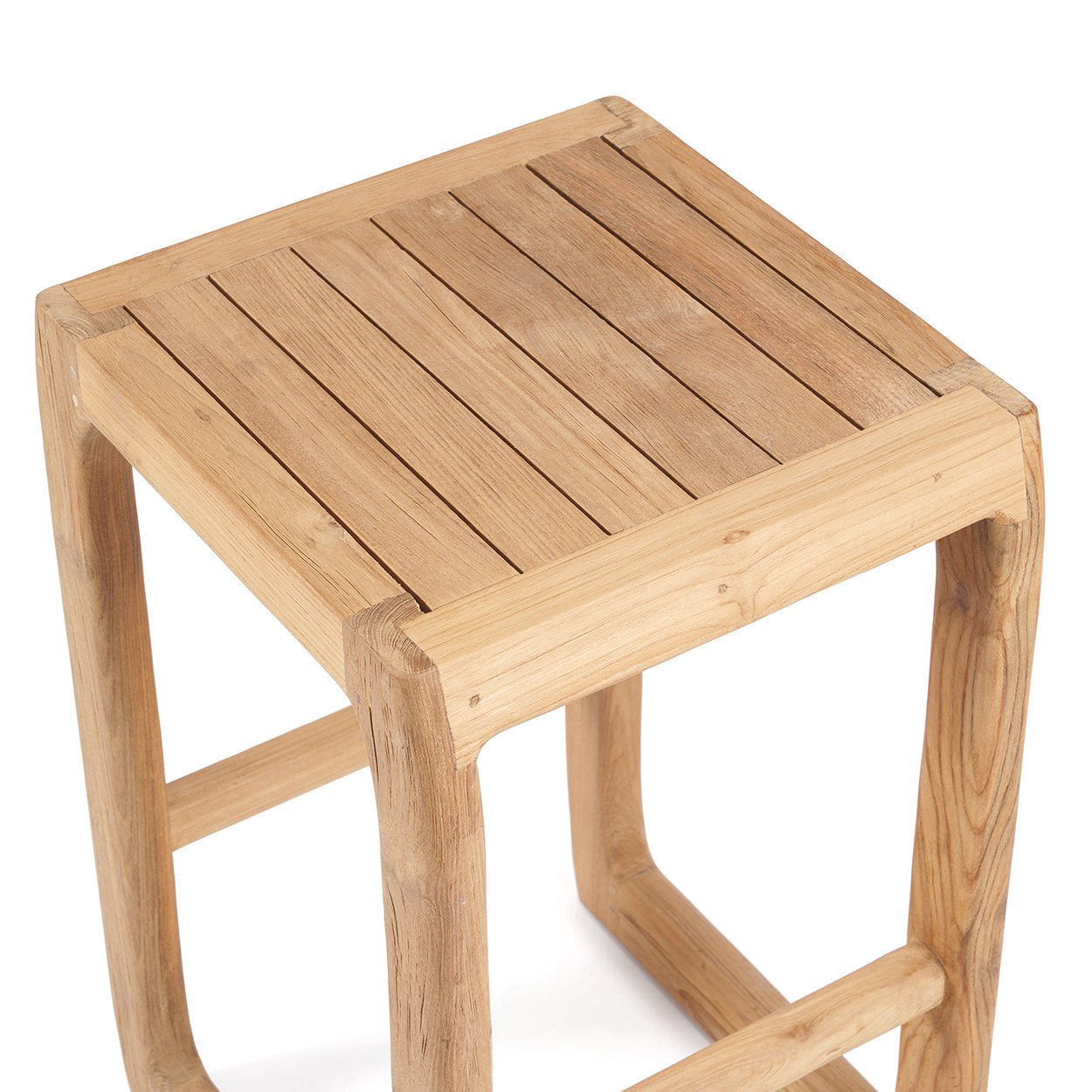 Barkruk Gerecycled Teakhout Naturel Outdoor 42x42x70 cm