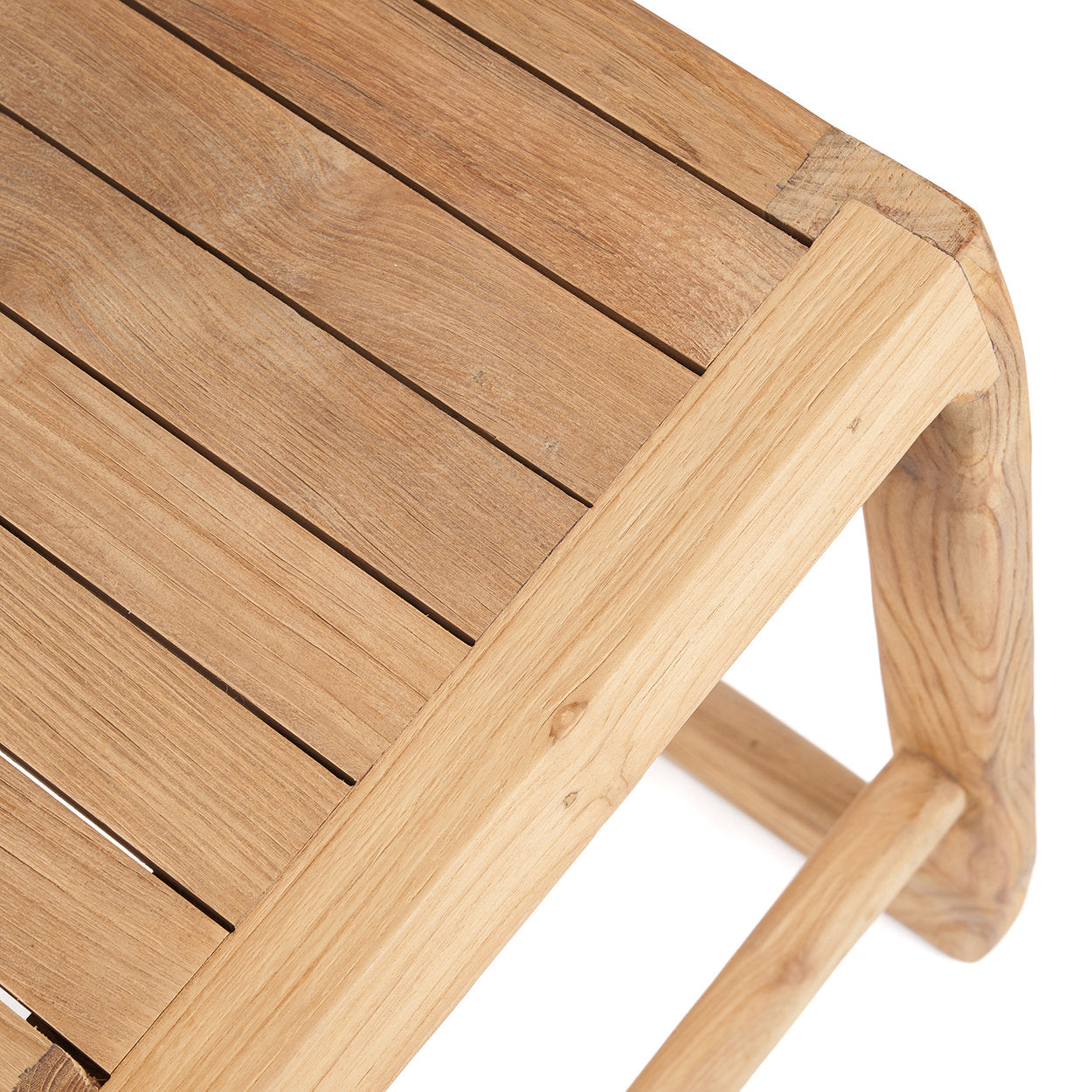 Barkruk Gerecycled Teakhout Naturel Outdoor 42x42x70 cm
