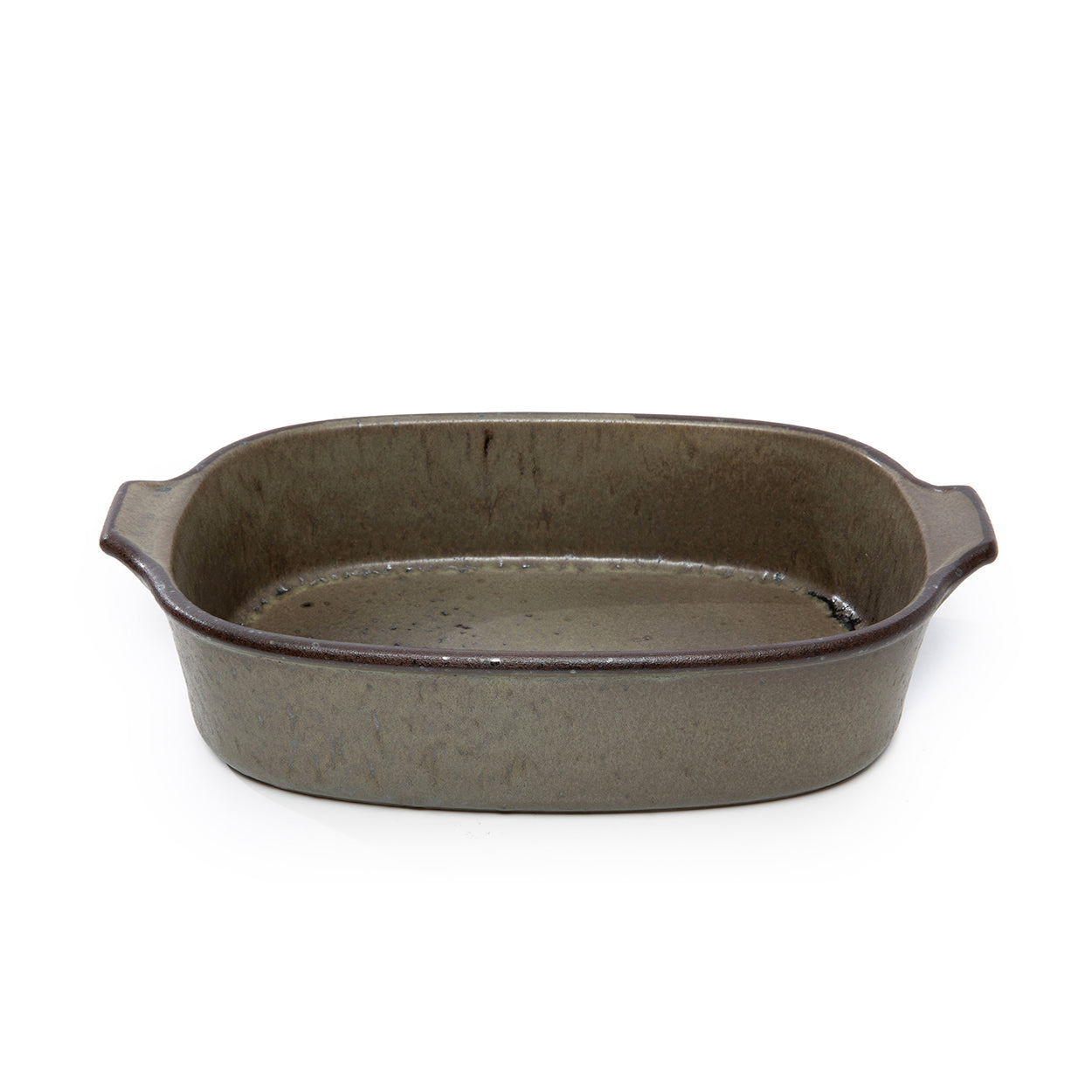 Ovenschaal Comporta – keramiek, groen, M 29x19x7 cm