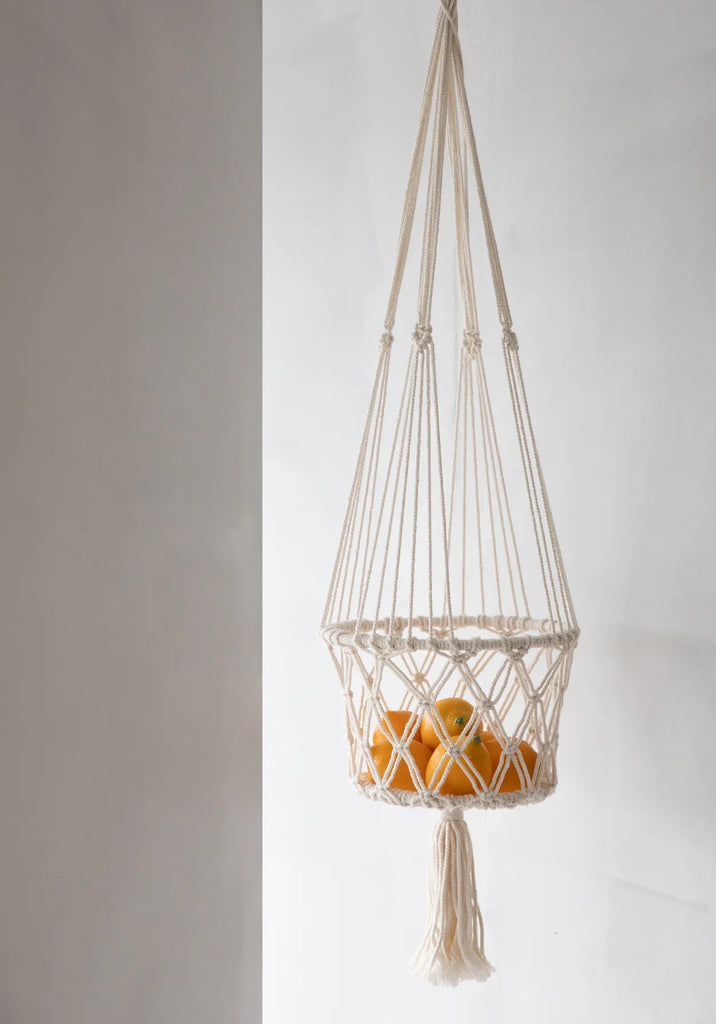 The Macrame Plant Holder - White - L_40