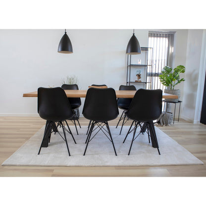 OSLO DINING CHAIR PU SCHWARZ | SCHWARZE BEINE (2ER-SET)