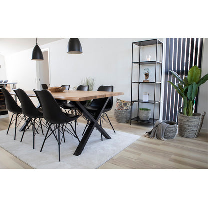 OSLO DINING CHAIR PU SCHWARZ | SCHWARZE BEINE (2ER-SET)