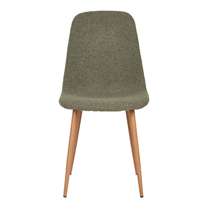 STOCKHOLM DINING CHAIR BOUCLÉ DONKERGROEN | HOUTLOOK POTEN (SET VAN 2)