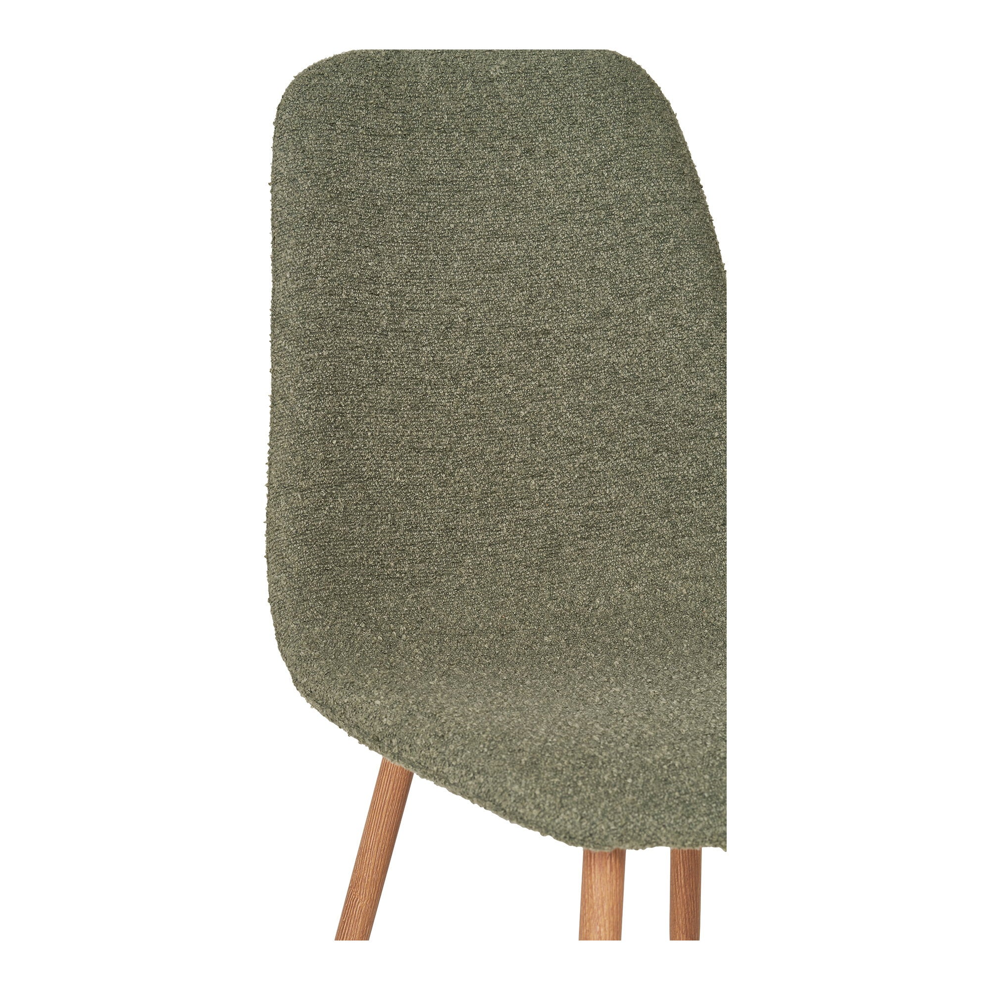 STOCKHOLM DINING CHAIR BOUCLÉ DONKERGROEN | HOUTLOOK POTEN (SET VAN 2)