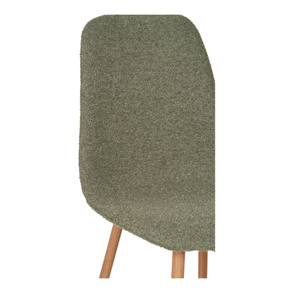 STOCKHOLM DINING CHAIR BOUCLÉ DONKERGROEN | HOUTLOOK POTEN (SET VAN 2)