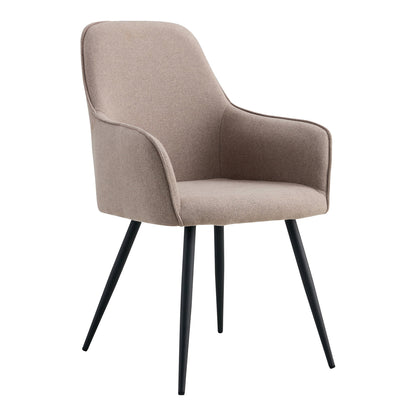 HARBO DINING CHAIR STEENKLEUR | ZWARTE POTEN (SET VAN 2)