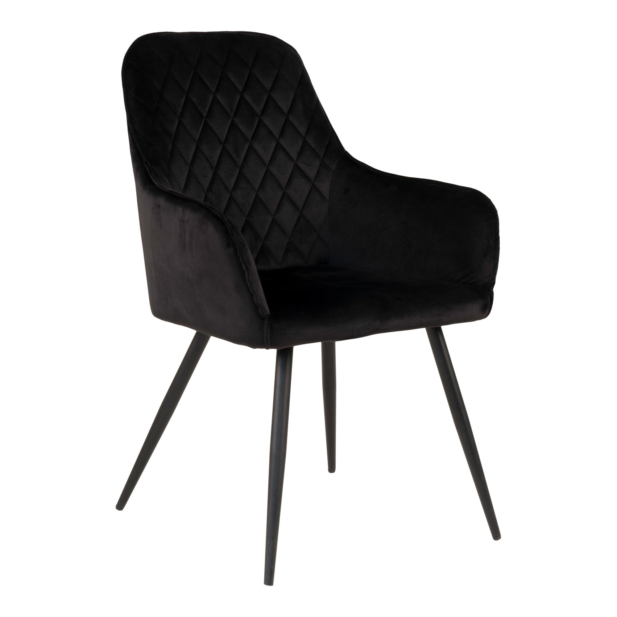 HARBO ESSZIMMERSTUHL SAMT SCHWARZ | SCHWARZE BEINE (2ER-SET)